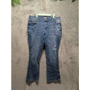 🍑SONOMA Women Jeans Mid Rise Bootcut Leg Blue Stone Wash W:38 L:31.5